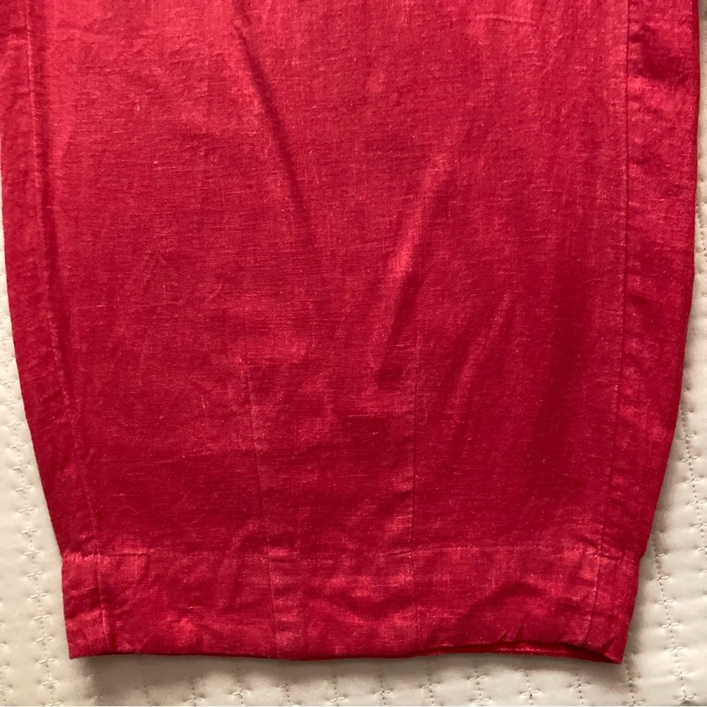High-Waist Red Wide-Leg Pants - Picture 4 of 15